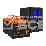 Комплект ИБП EX295988RUS + батарея 75Aч EX285653RUS 2шт (инвертор, синус, для котла) ExeGate SineTower SZ-1500.LCD.AVR.2SH.1C13.USB <1500VA/1200W, чистый синусоида, LCD дисплей, AVR, 2*Schuko+1*C13, USB, линейно-интерактивный, Black> + батарея ExeGate HRL, фото2