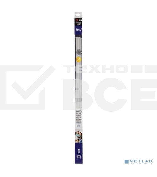 Светодиодный светильник линейный ЭРА LLED-01-08W-6500-W длина 572 мм
