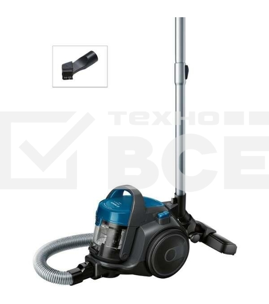 Пылесос Bosch BGS05A220 Global синий/серый, 700/800 Вт, уборка сухая, пылесборник контейнер 1.5 л