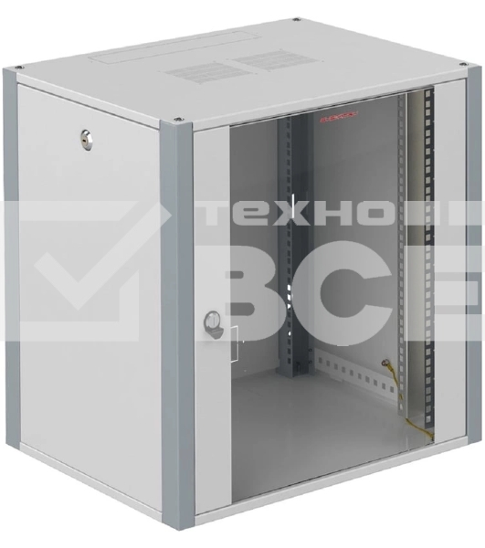 Шкаф коммутационный Sysmatrix (WP 6412.710) настенный 12U 600x450мм пер.дв.стекл 2 бок.пан. 60кг серый 20кг IP20