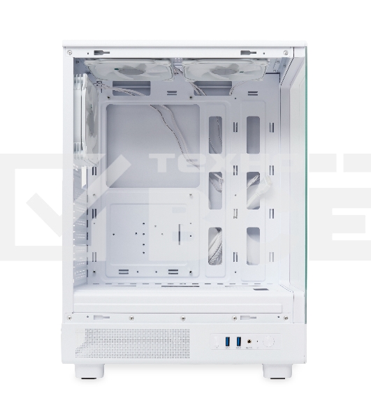 Компьютерный корпус HSPD F510, Panoramic Mid Tower, белый, TG, 0.5 SPCC, 3x120мм ARGB ATX, mATX, mITX 180/280/160мм 1x2.5', 1x3.5', 7xPCI 2xUSB-A 3.0 356x218x467мм