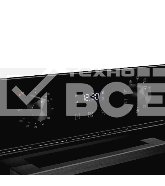 Духовой шкаф электрический Monsher MOE 4592 Noir ширина 45 см, High-Tech, 50 л, гидролизная очистка, 9 режимов, черный