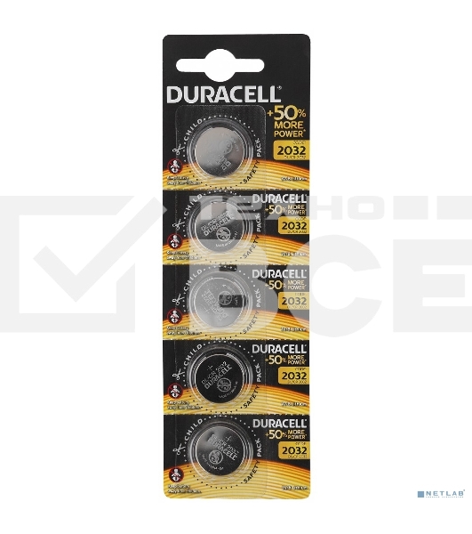 Батарея Duracell DL2032 CR2032 (5шт)