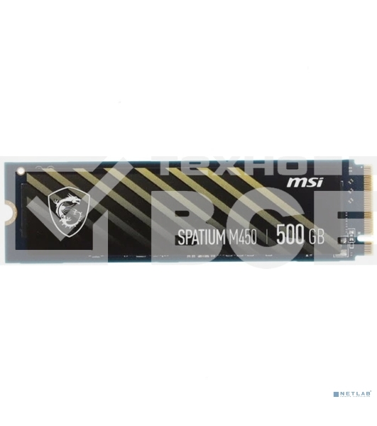 Накопитель SSD MSI PCIE 4.0 NVME M.2 500Gb SPATIUM M450 500Gb V1