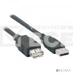 Кабель удлинитель Filum USB 2.0, 1 м., серый, разъемы: USB A male-USB A female, пакет. (FL-C-U2-AM-AF-1M), фото 1