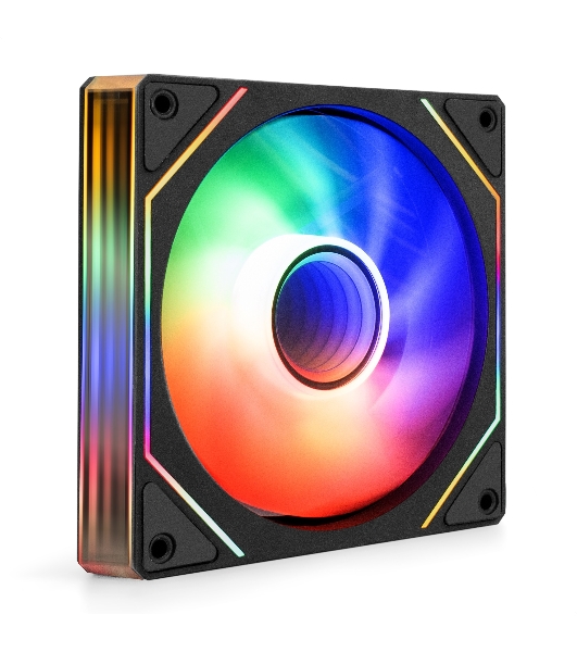 Вентилятор с подсветкой ExeGate EX12025HM3PM.FRGb.PRM (120x120x25 мм, FRGb, Hydraulic bearing (гидродинамический), 3pin+Molex, 1200RPM, 24dBA)