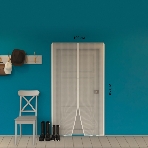 Дверная антимоскитная сетка 210х100см, с магнитами по всей длине, белая ЧЕТЫРЕ СЕЗОНА, фото 1