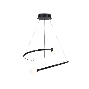 Светильник Ambrella light FL66293 BK черный 39W 3000K-6400K D500*1000 (ПДУ ИК)