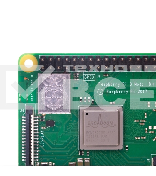 Компьютер Мини Raspberry Pi 3 Model B+ (RA433, E14 Version) Retail, 1GB RAM, Cortex-A53 (ARMv8) 64-bit SoC @ 1.4GHz Broadcom BCM2837B0 CPU, WiFi, Bluetooth, 40-pin extended GPIO, 4x USB 2.0, HDMI, CSI camera port, DSI displ.port, MicroSD port (137-3331) ,