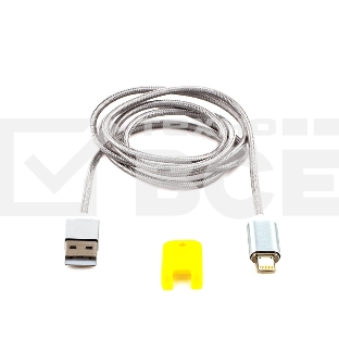 Кабель Cablexpert магнитный USB 2.0 CC-USB2-AMLMM-1M, AM/ iPhone lightning, магнитный кабель, 1м, алюминиевые разъемы, коробка