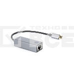 Кабель-переходник USB 3.1 Type-C -->RJ-45 1000Mbps Ethernet, Aluminum Shell, 0.15м VCOM <DU320M>, фото 1