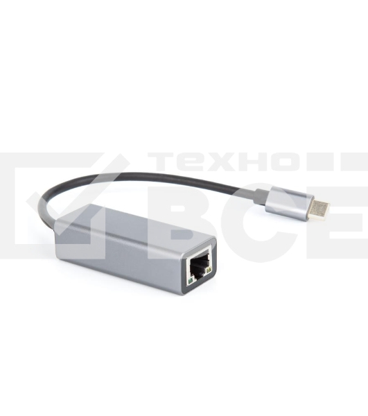 Кабель-переходник USB 3.1 Type-C -->RJ-45 1000Mbps Ethernet, Aluminum Shell, 0.15м VCOM <DU320M>