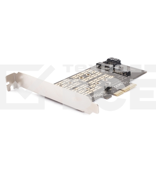Адаптер AgeStar AS-MC02  PCI-E для M.2 SATA SSD+M.2 NVME SSD Card