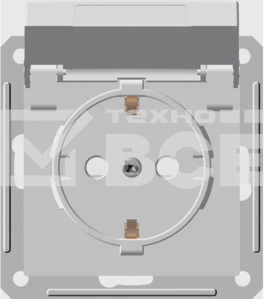 Розетка 1-м СП W59aqua 16А защ. шторки с заземл. бел. IP44 SchE RS16-152B-18