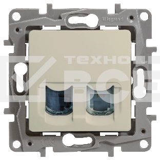 Розетка RJ11+RJ45 к. 5 UTP, сл. кость ETIKA Розетка RJ11+RJ45 к. 5 UTP, сл. кость