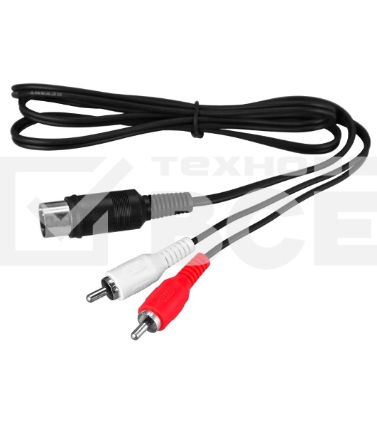 Шнур DIN 5 Pin - 2 RCA, длина 1,2 метра Rexant