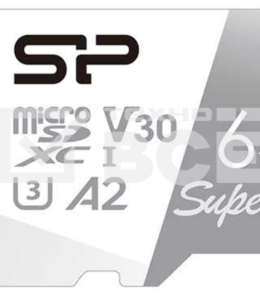 Флеш карта microSD 64GB Silicon Power Superior Pro A2 microSDXC Class 10 UHS-I U3 Colorful 100/80 Mb/s (SD адаптер)