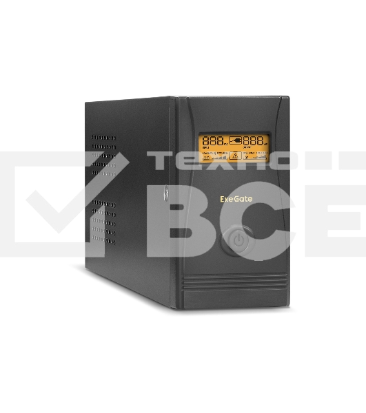 Источник бесперебойного питания ExeGate Power Smart ULB-850.LCD.AVR.EURO.RJ<850VA/480W, LCD, AVR, 2 евророзетки, RJ45/11, Black>