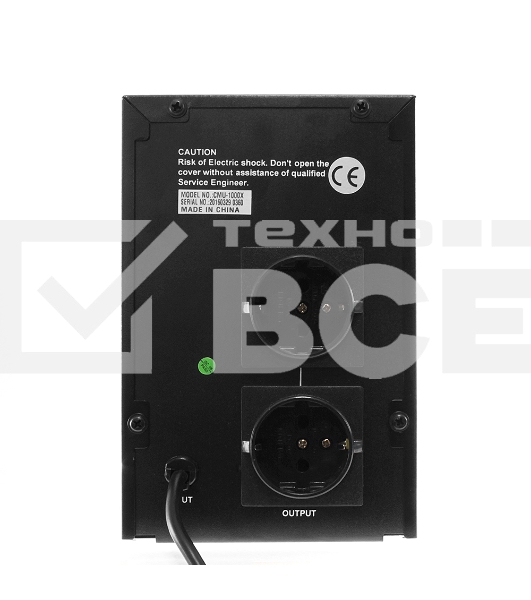 Источник бесперебойного питания Crown CMU-1000X (1000VA/600w; Off-Line; 2 х Euro с резервным питанием и фильтрацией; 12V7AH х 2; Металл)