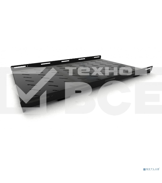 Полка стационарная усиленная Hyperline TSH3H-850-RAL9004 глубина 850 мм, с боковым креплением, нагрузка до 100 кг, для шкафов серии TTB, TTBR, 485х850мм (ШхГ), цвет черный (RAL 9004)