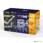 Гирлянда ЭРА ENIB-01B LED Бахрома 1,8 мx0,5 теплый свет 8 режимов 220V, IP20 (100/800), фото 1