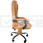 Кресло компьютерное с вибромассажем Cactus CS-CHR-OC05M-BR бежевый, эко.кожа, с подголов. крестов. пластик черный, фото10