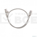 Патч-корд U/UTP REXANT категория 6A (10G), RJ45-RJ45, неэкранированный, 28AWG, LSZH, серый, 0.5 м, фото2