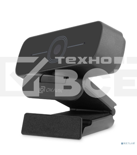 Камера Web Оклик OK-C001FH черный 2Mpix (1920x1080) USB2.0 с микрофоном