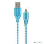 Кабель Filum USB 2.0, 1 м., синий, 2 А, разъемы: USB A male - Lightning male, пакет. (FL-CPro-U2-AM-LM-1M-BL1), фото 1