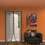 Дверная антимоскитная сетка 210х100см, с магнитами по всей длине, черная ЧЕТЫРЕ СЕЗОНА, фото 1