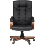Кресло Бюрократ KB-10WALNUT/B/LEATH черный, кожа, фото18