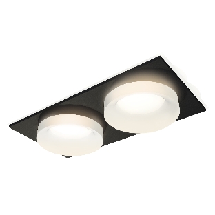 Комплект встраиваемого светильника Ambrella light XC7636044 SBK/FR черный песок/белый матовый MR16 GU5.3 (C7636, N7165)