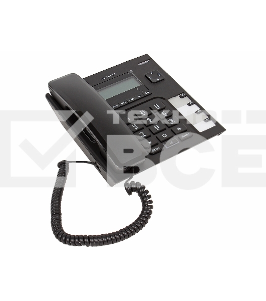 Телефон проводной Alcatel T56 черный АОН, Display, Flash, Recall, Wall mt.