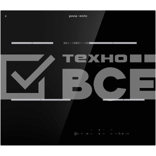 Встраиваемая варочная панель Gorenje ECT648ORAB /  Черный, Без рамки, Сенсорное управление, Таймер, Функция PowerZone, Защитная блокировка от детей, Габаритные размеры (вхшхг): 5,4 × 60 × 52 см, Вес (брутто/нетто): 8,2 / 7,7 кг