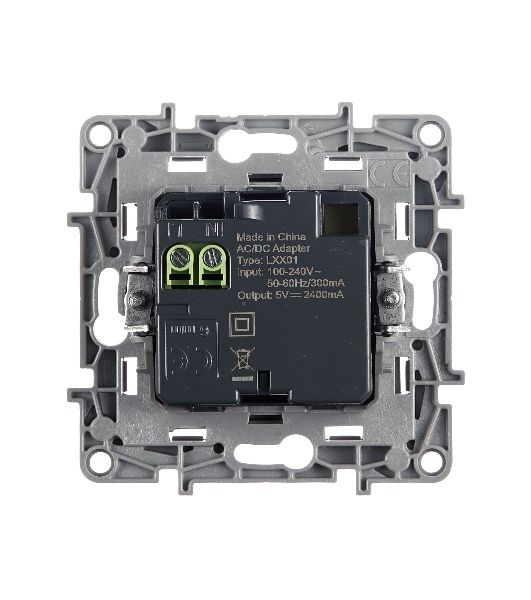 Розетка USB 2-ая 240В/5В 2400мА | 672694 | Legrand Etika Антрацит