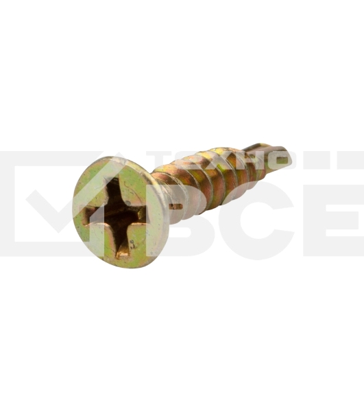 Саморез оконный KRANZ сверло, 3.9х19, желтый цинк, короб (500 шт./уп.)