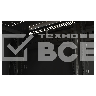 Шкаф серверный Hyperline (TTB-4266-DD-RAL9004) напольный 42U 600x600мм пер.дв.перфор.2ств. задн.дв.перфор.2-хст. 2 бок.пан. 800кг черный 510мм IP20 сталь
