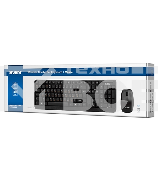 Клавиатура + мышь Sven Comfort 3300 Wireless Беспроводной SV-03103300WB