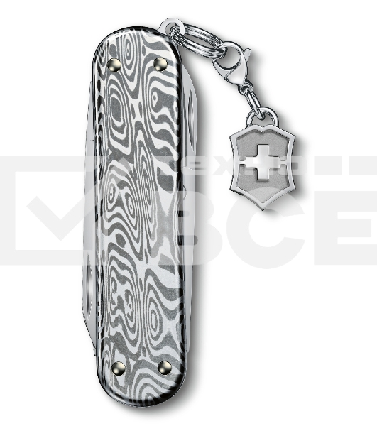 Нож перочинный Victorinox Classic Brilliant Damast (0.6221.34) 58мм 5функц. серебристый подар.коробка