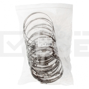 Хомуты Сибртех нержав, сталь, стандартное болтовое крепление 90-110 мм 25 шт/уп, ширина 9 мм