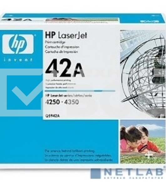 Картридж лазерный HP Q5942A черный для LJ 4250/4350 10 000 стр.