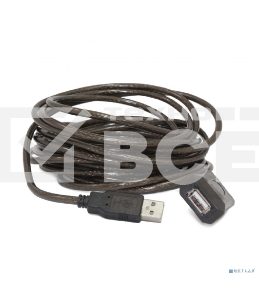 Кабель удлинитель USB 2.0 активный Cablexpert UAE-01-15M, AM/AF, 15м