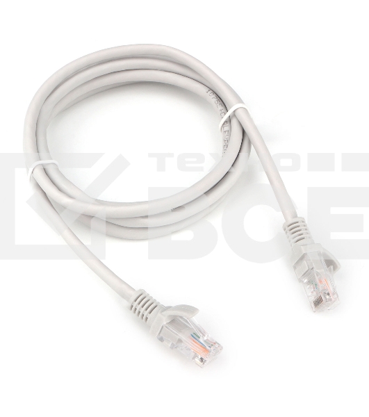 Патч-корд LSZH UTP Cablexpert PP31-1M кат.5e, 1м, литой, многожильный (серый)