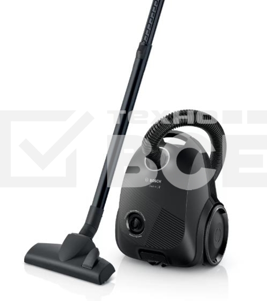 Пылесос Bosch BGBS2LB1 чёрный, 600 Вт, уборка сухая, пылесборник мешок, 3.5 л