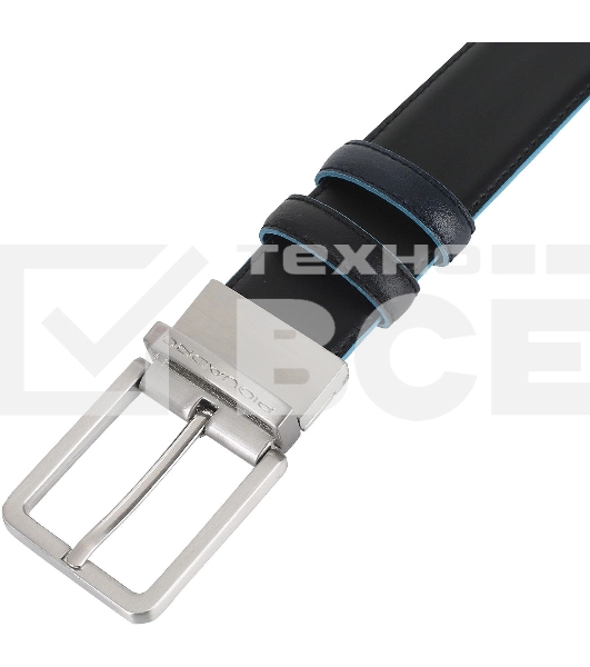 Ремень мужской Piquadro Blue Square CU2619B2/NBLU2, черный/темно-синий, натур.кожа