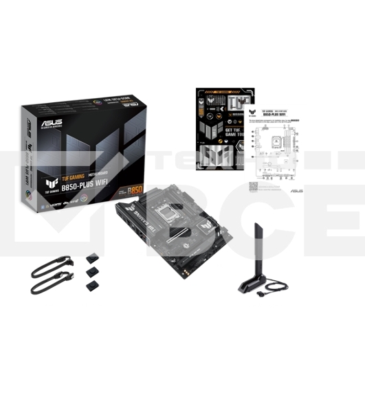 Материнская плата ASUS TUF GAMING B850-PLUS WIFI, Socket AM5, AMD B850, 4xDDR5, 4xSATA, 3xM.2, 1xPCIe 5.0 x16, 1xPCIe 4.0 x16, 2xPCIe 4.0 x1, 1xHDMI, 1xDP, 1x 2.5Gb LAN, Wi-Fi 7, 3xUSB-A 10Gbps, 4xUSB-A 5Gbps, 1xUSB-C 20Gbps, 2xUSB-A 2.0, 5x3.5 мм, 7.1, A