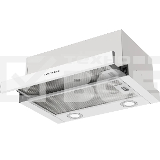 Встраиваемая вытяжка Kuppersberg SLIMHIT 50 W телескопическая, 50 см, High-Tech, макс. Производительность 750 м3/ч, 2 скорости, механическое управление, светодиодное освещение, уровень шума 51 дБ, цвет белый