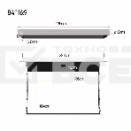 Экран для проектора S'OK SCPSMC-186X105ED45GF для встраивания в потолок моторизованный 84'' с боковым натяжением, полотно Grey Fiberglass, экстрадроп 45см, фото 1