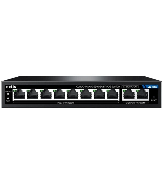 Коммутатор Netis ST210GPD-2G (L2) 10x1 Гбит/с 8PoE 117W настраиваемый