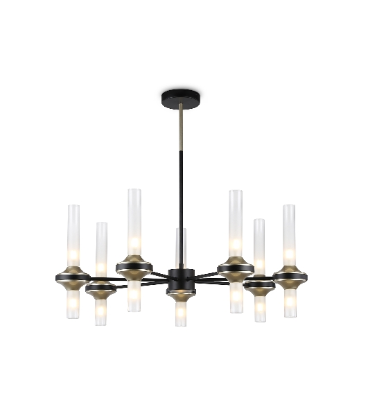 Люстра Ambrella light LH55353/14 BK/CGD/CL черный/золото/прозрачный G9/14 max 30W D750*690